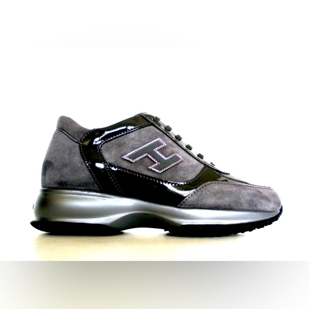 Hogan Suede and Patent Leather Sneakers